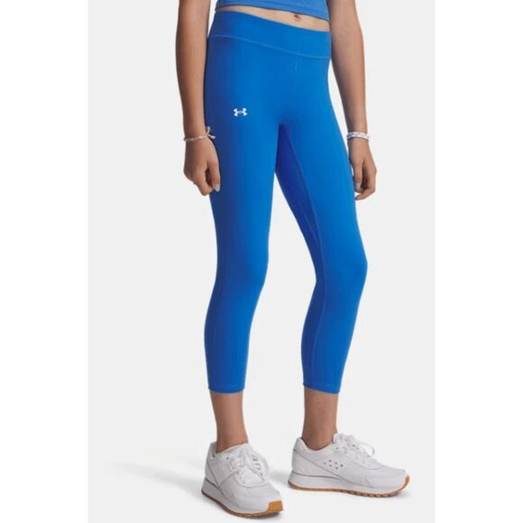 Under Armour UA Motion Girls' Crop Leggings Blue XL - Picture 1 of 6